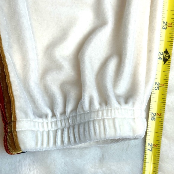 Aviator Nation Relaxed Velvet Jogger White with Colorful Stripes size SMALL - Picture 7 of 12